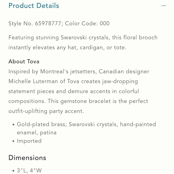 Anthropologie Tova Spirit Eye Crystal Brooch - blue - Picture 3 of 7